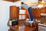 we clean your kitchen cabinets, and dust all the hard to reach places
